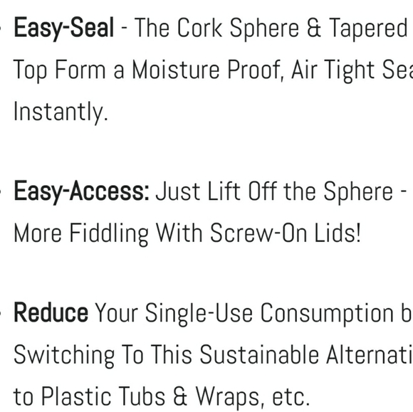 NWT Wondrwood tapered cork & glass storage jars 3 - Picture 11 of 12